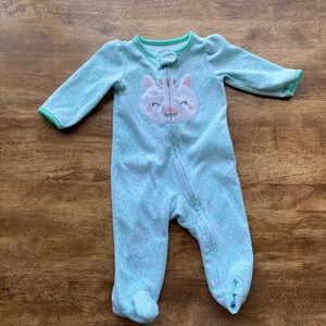 Carter’s Baby Girl Fleece Footed Pjs